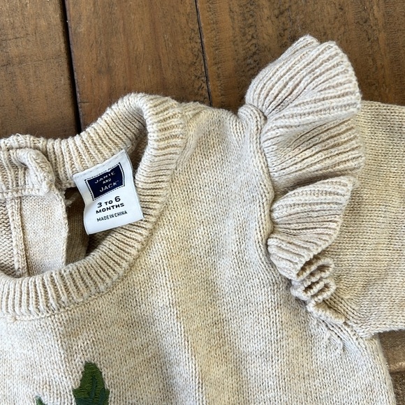 Janie and jack rose embroidered sweater romper - Picture 4 of 6